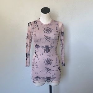 Bodycon tattoo dress